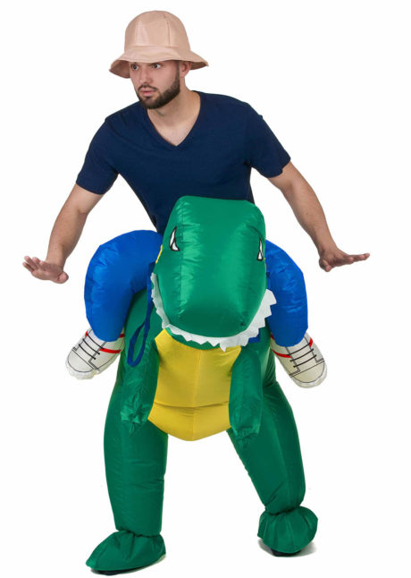 Costume de dinosaure gonflable Corps complet Gris Couleur Gonflable Carni