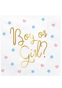 serviettes baby shower, gender reveal, serviettes baby shower