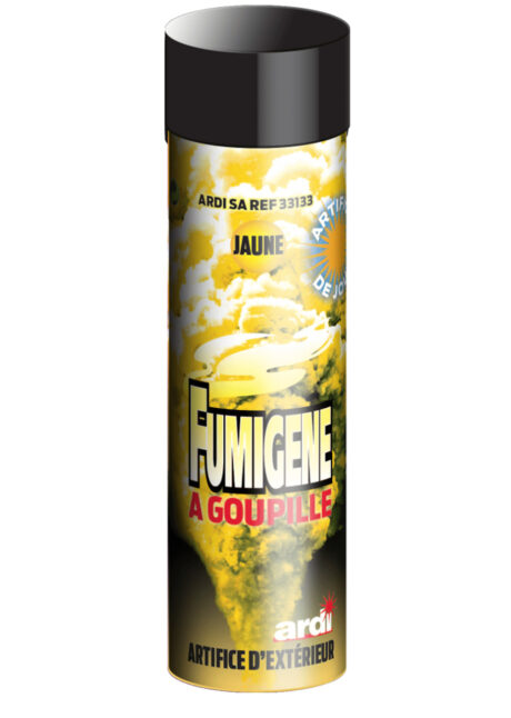 fumigène jaune, fumigène goupille, fumigènes paris, fumigènes, Fumigène Jaune, à Goupille, 1 mn