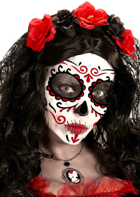 kit maquillage dia de los muertos, kit maquillage jour des morts, kit maquillage day of death, maquillage mort mexicaine, autocollants visage, Autocollants Glitter pour Visage, Rouges