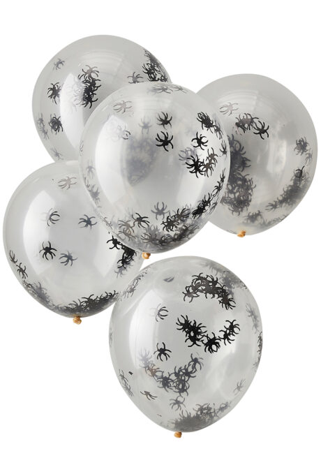 ballons hélium, ballons halloween, ballons confettis, ballons araignées, ginger ray, Bouquet de Ballons Confettis Araignées, Halloween
