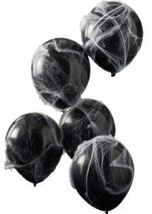 ballons noirs, ballons halloween, ballons toile d'araignée, ballons ginger ray