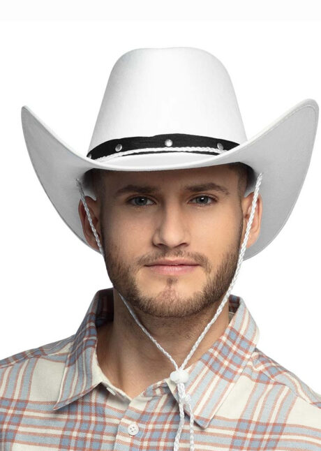 chapeau de cowboy, chapeau cowboy adulte, chapeau déguisement cowboy, Chapeau de Cowboy Wichita, Blanc
