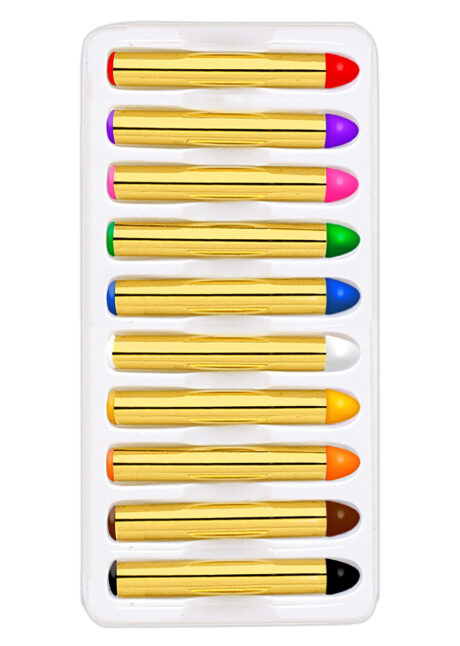 crayons à maquillage, crayon gras à maquillage, crayon gras maquillage, crayon à maquillage déguisement, maquillage déguisement, crayon maquillage halloween, crayon maquillage fête, crayon maquillage gras, palette crayons maquillage, Crayons Gras à Maquillage, x 10