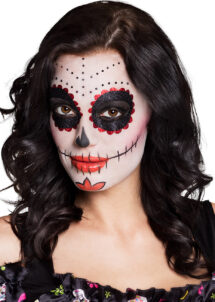 kit maquillage dia de los muertos, kit maquillage jour des morts, kit maquillage jour des morts, maquillage mort mexicaine, autocollants visage