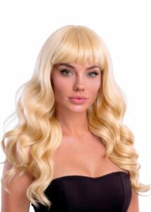 PERRUQUE BLONDE ONDULEE FRANGE 02982, Perruque Bella, Blonde
