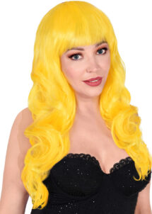 perruque jaune, perruque femme jaune, perruque qualité supérieure