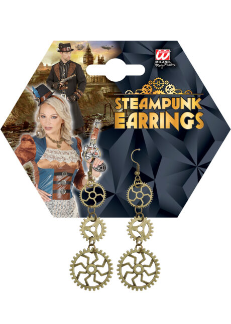 boucles d'oreilles steampunk, bijoux steampunk, accessoire steampunk, Boucles d’Oreilles Steampunk, Rouages Métal