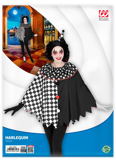 WIDMANN Deguisement carnaval - costume Arlequin Adulte - S pas cher 