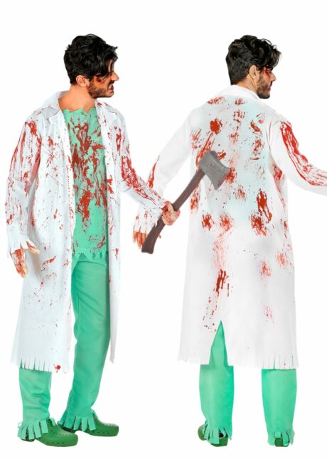déguisement chirurgien zombie, déguisement médecin ensanglanté halloween, Déguisement de Médecin Zombie Ensanglanté