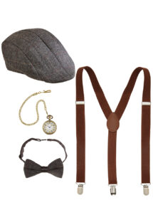 accessoires Gatsby, accessoires années 30, accessoires années 20, Accessoires Gatsby, Ensemble avec Casquette