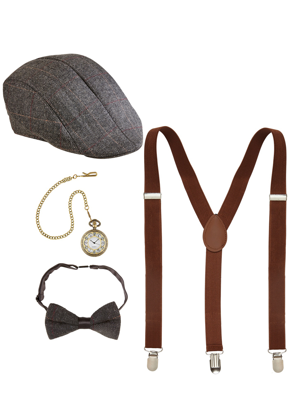 Accessoires Gatsby, Ensemble avec Casquette - Aux Feux de la Fête