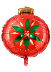 ballon hélium Noël, ballon Noel, ballon boule de noel, décorations de noël, Ballon Boule de Noël, en Aluminium