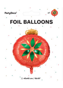 ballon hélium Noël, ballon Noel, ballon boule de noel, décorations de noël
