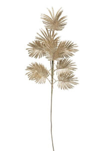 branche palmier doré, feuilles de palmier dorées paillettes, branches décoration, Branche de Palmier, Feuilles Paillettes Dorées, 75 cm