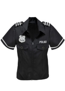 déguisement police femme, chemise police femme, costume policière, Déguisement de Policière, Chemise Noire