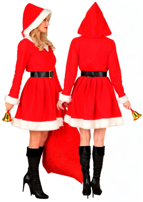 déguisement de mère Noël, costume de mère Noël, Déguisement Mère Noël, Robe et Ceinture