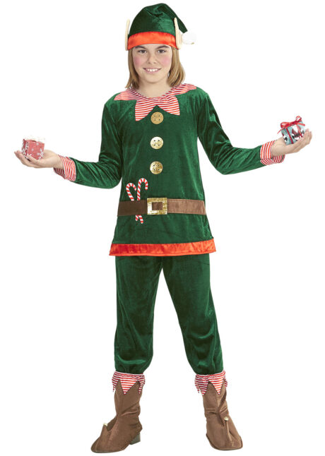 déguisement elfe enfant, costume elfe du père Noël enfant, costume elfe garçon, déguisement lutin enfant, Déguisement d’Elfe du Père Noël, Garçon