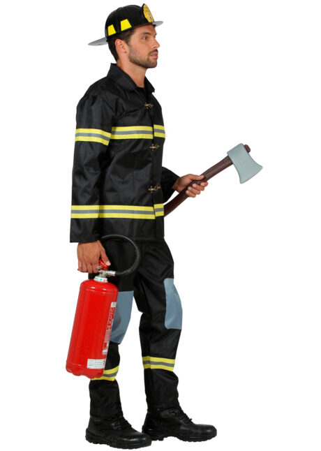 déguisement pompier, costume pompier homme, pompier adulte, Déguisement de Pompier Noir