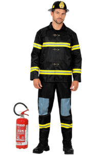 déguisement pompier, costume pompier homme, pompier adulte, Déguisement de Pompier avec Genouillères