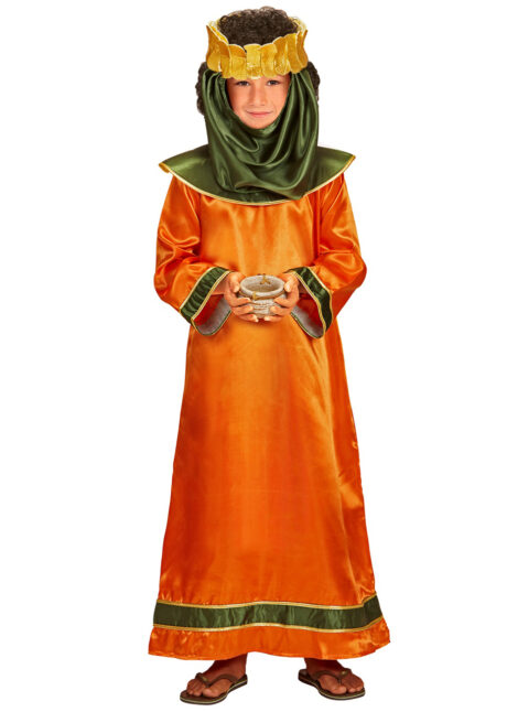 déguisement roi mage enfant, costume roi mage enfant, déguisement roi mage garçon, Déguisement Roi Mage, Robe Orange, Garçon