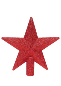 cimier pour sapin, étoile pour sapin, décorations noël, étoile rouge paillettes, Cimier de Sapin, Etoile Paillettes Rouges