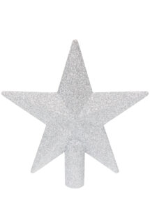 cimier pour sapin, étoile pour sapin, décorations noël, boules de noël, Cimier de Sapin, Etoile Paillettes Argent