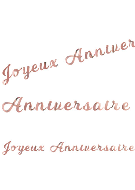 guirlande anniversaire, guirlande joyeux anniversaire, guirlande anniversaire rose gold, Guirlande Anniversaire, Lettres, Rose Gold