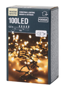 Guirlande lumineuse Noël, guirlande LED intérieure extérieure, guirlande Noël balcon, Guirlande Lumineuse 100 Led, Blanc Chaud, 10 m