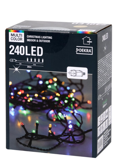 guirlande lumineuse, guirlande led, guirlande de noël, décorations de noël, Guirlande Lumineuse 240 Led, Multicolore, 20 m