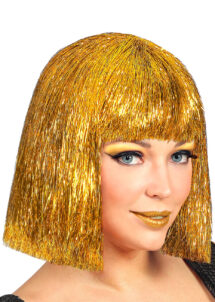 perruque dorée, perruque cheveux dorés, perruque disco dorée