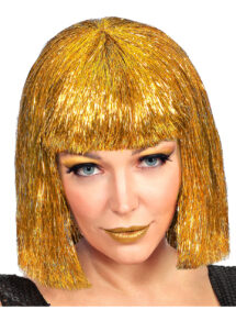 perruque dorée, perruque cheveux dorés, perruque disco dorée, Perruque Dorée, Glitzy, Disco et Futuriste