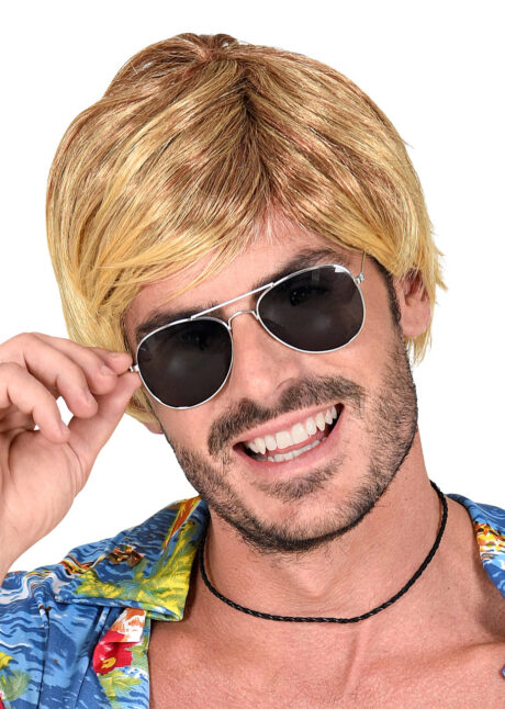 perruque blonde homme, perruque Brice de nice, perruque surfeur, Perruque de Surfeur, Surf Bum, Blonde