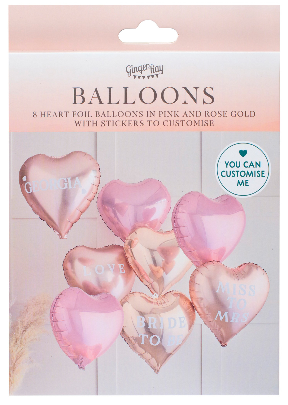 Ballons rose vif et rose bébé 12 pouces 60 pcs ballons confettis