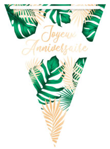 guirlande anniversaire jungle, guirlande tropicale, guirlande thème jungle, décorations anniversaire jungle