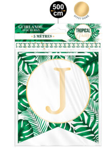 guirlande anniversaire jungle, guirlande tropicale, guirlande thème jungle, décorations anniversaire jungle, Guirlande Anniversaire, Jungle et Tropical, Fanions Lettres