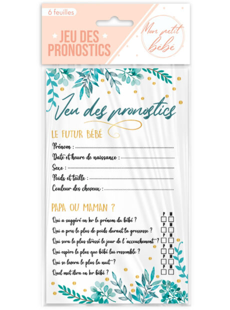Jeu des Pronostics Baby Shower - Aux Feux de la Fête - Paris