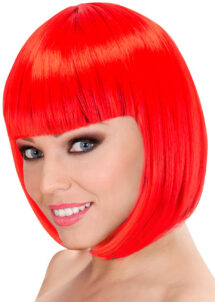 perruque rouge, perruque carré rouge, perruque diablesse, carré rouge