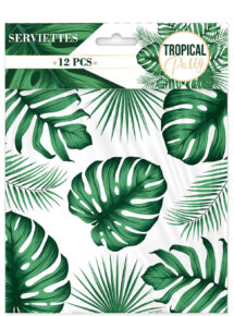 serviettes en papier, serviettes jetables, serviettes anniversaire, décorations jungle tropicale, vaisselle anniversaire, Vaisselle Anniversaire Jungle et Tropical, Serviettes