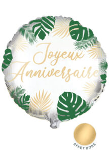 ballon aluminium, ballon anniversaire, ballon jungle, ballon anniversaire tropical, ballon hélium