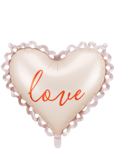 ballon coeur, ballon saint valentin, ballon love, Ballon Coeur, Love et Dentelle, en Aluminium