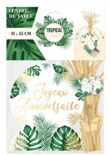 centre de table anniversaire, décorations table anniversaire jungle