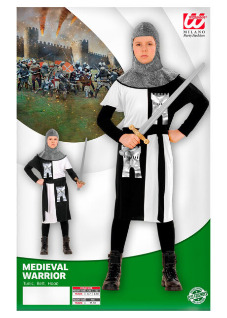 déguisement de chevalier enfant, costume de chevalier garçon, déguisement chevalier garçon, Déguisement de Chevalier Guerrier Médiéval Blanc, Garçon