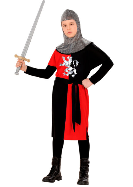 déguisement de chevalier enfant, costume de chevalier garçon, déguisement chevalier garçon, Déguisement de Chevalier Guerrier Médiéval Rouge, Garçon