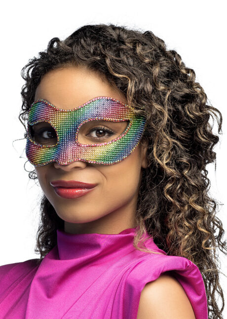 LOUP-PRISMA-VENITIEN-STRASS-MULTICOLORES-00227, Prisma, Vénitien à Strass Multicolores