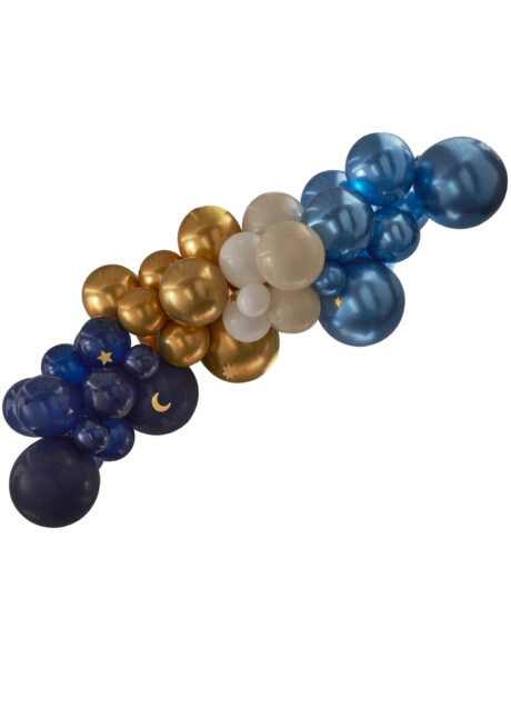 arche ballons bleus et dorés, guirlande de ballons, décors de ballons ginger ray, Arche Guirlande de Ballons, Bleu Nuit et Dorés, Ginger Ray