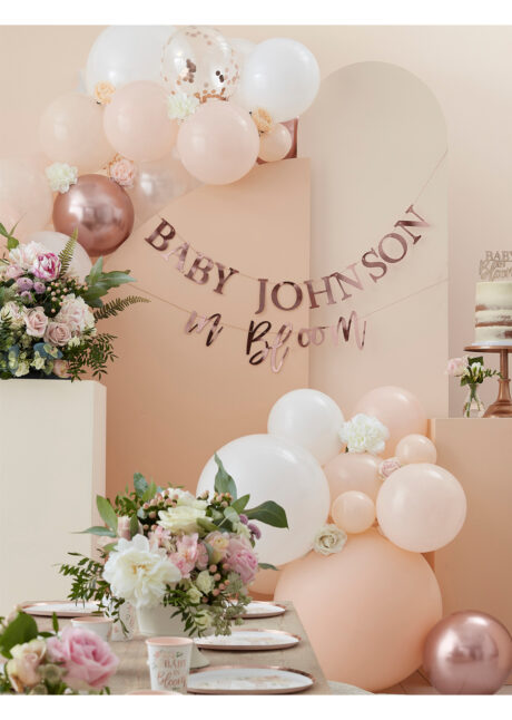 ARCHE-BALLONS-GINGER-RAY-PECHE-BLANC-ROSE-GOLD, Arche Guirlande de Ballons, Blancs, Pêche, Rose Gold, Ginger Ray