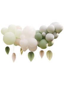 arche ballons nude et verts sauge, arche ballons ginger ray, guirlande de ballons