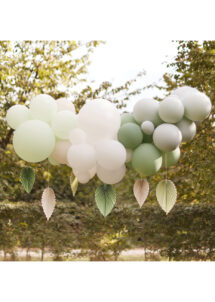 arche ballons nude et verts sauge, arche ballons ginger ray, guirlande de ballons, Arche Guirlande de Ballons, Blancs, Nude, Sauge, Ginger Ray