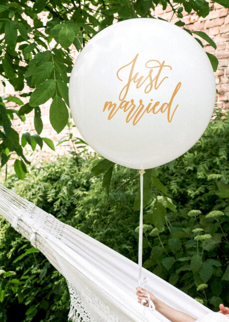 ballon mariage, ballon just married, ballon 1 mètre, ballon géant mariage, Ballon pour Mariage, 1 m, Just Married